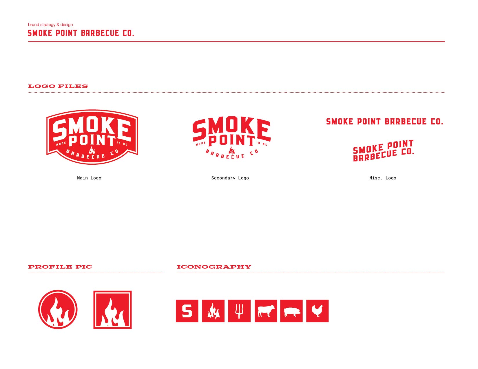 Logo design for Smoke Point Barbecue