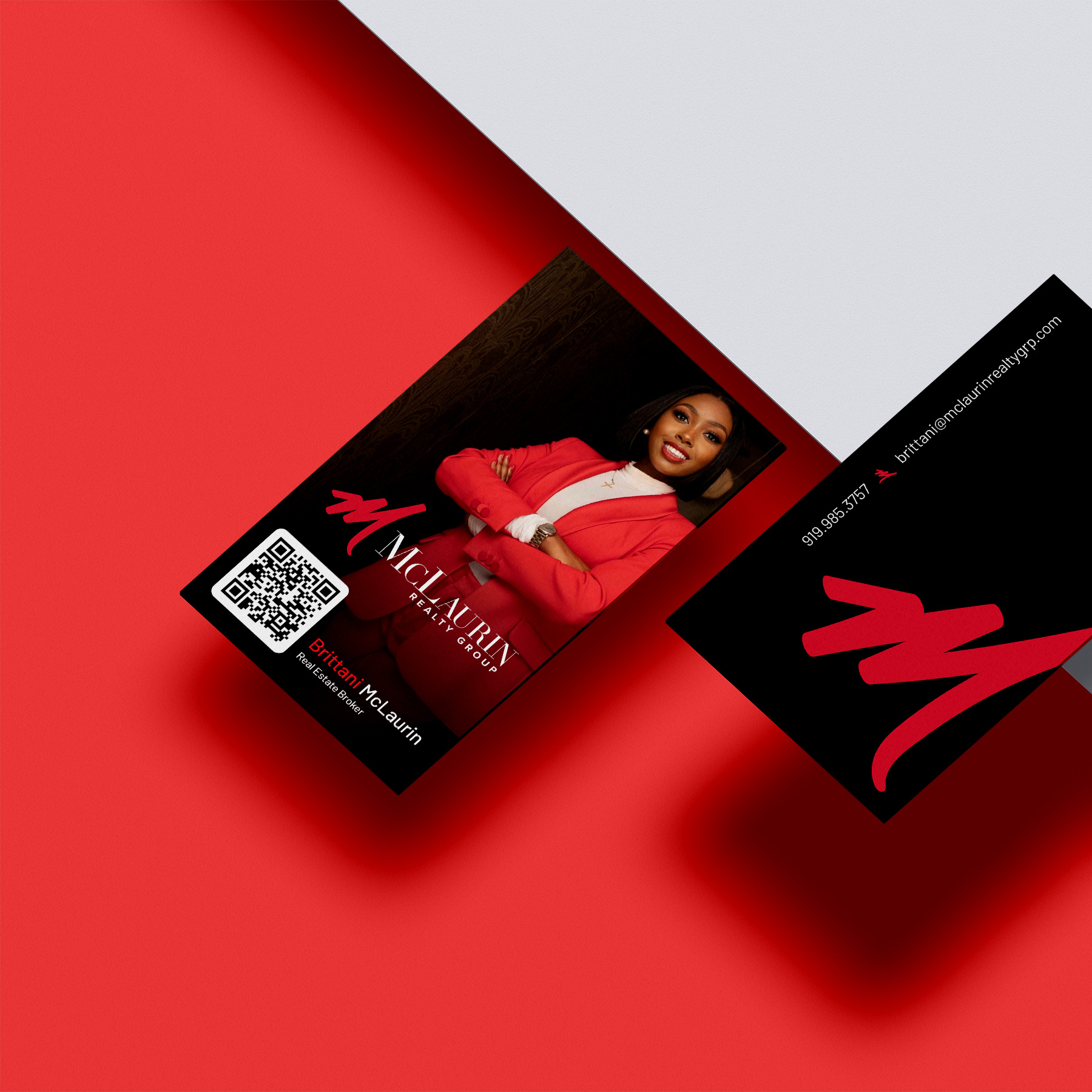 Business card design for McLaurin Realty